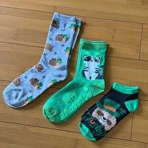 Green and Cute animals Themed Socks Set